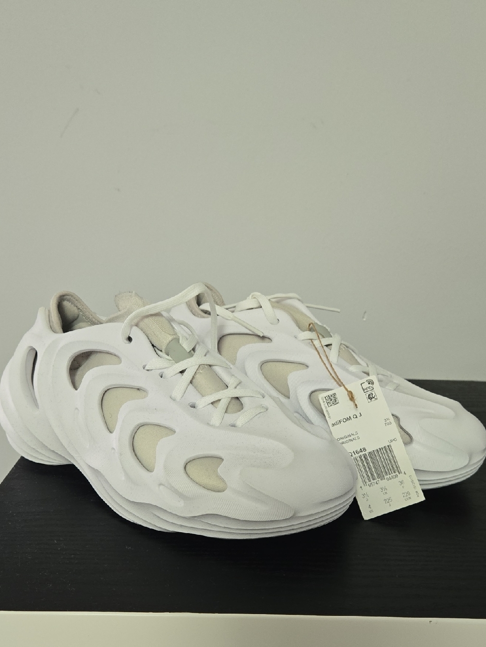 White Sculptural Athletic Sneakers
